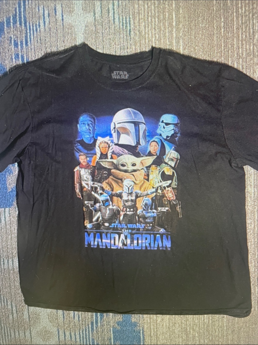 Star Wars The Mandalorian Black Graphic T-Shirt